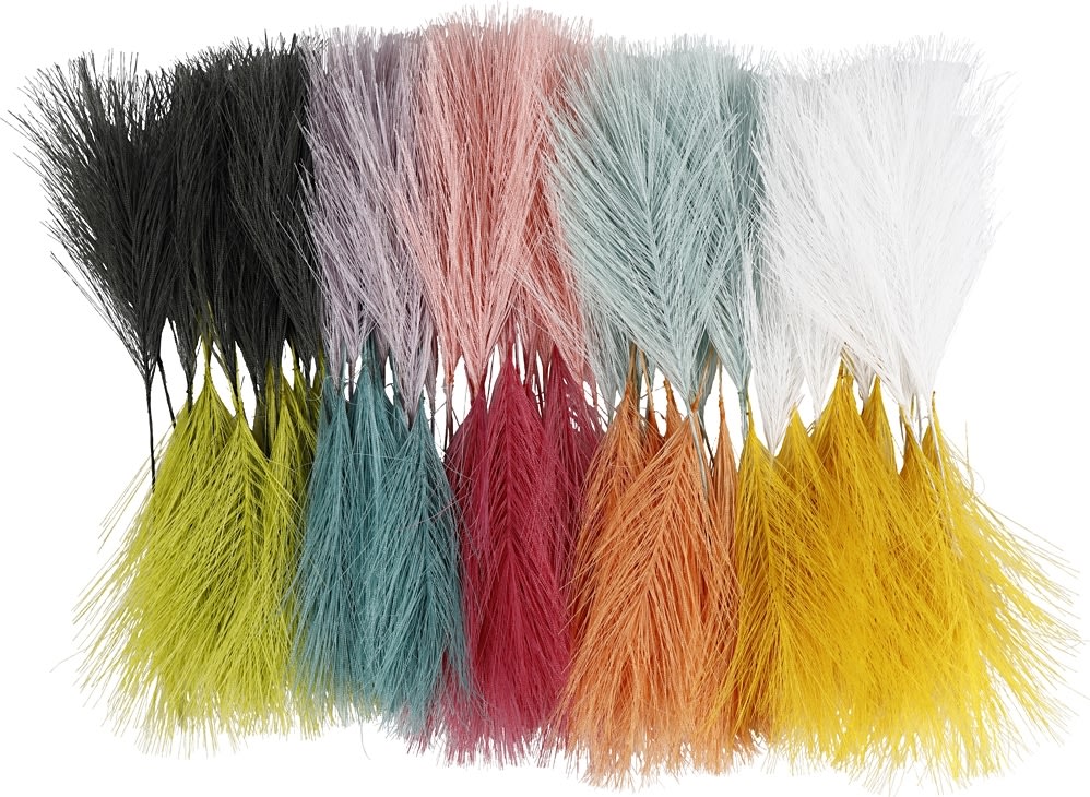 Pyntefjer | 15 cm | 100 stk. | 10 farver