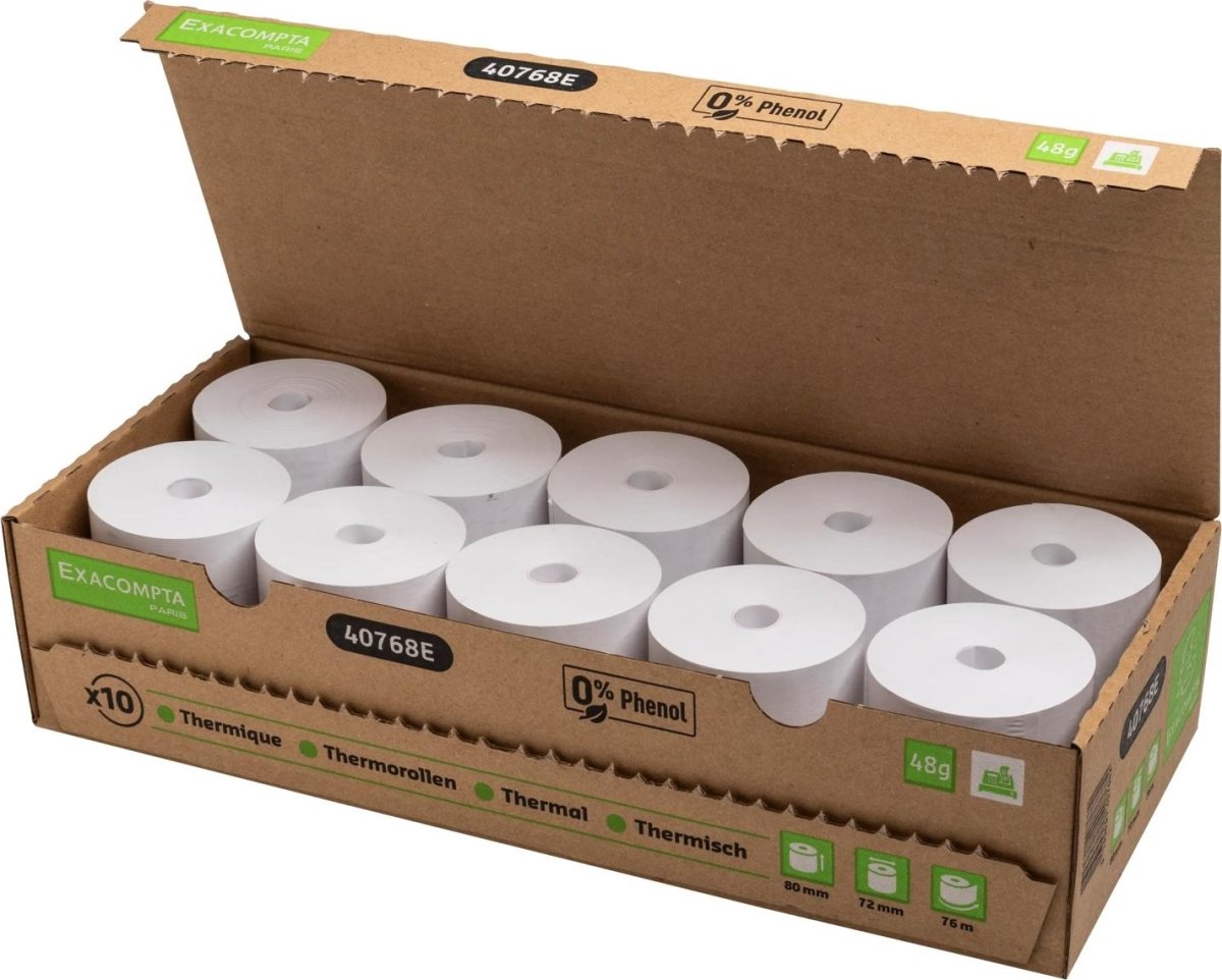 Clairefontaine Termorulle, kasseapp, 80x72mm, 10rl