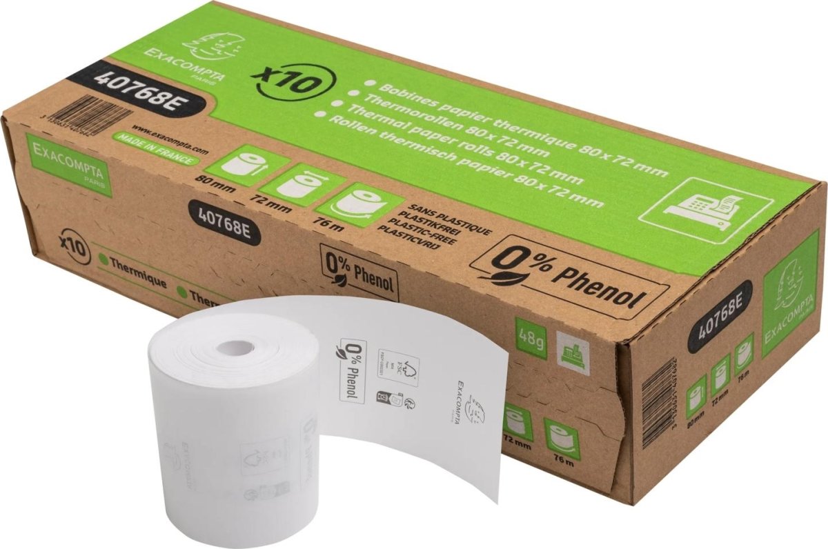 Clairefontaine Termorulle, kasseapp, 80x72mm, 10rl