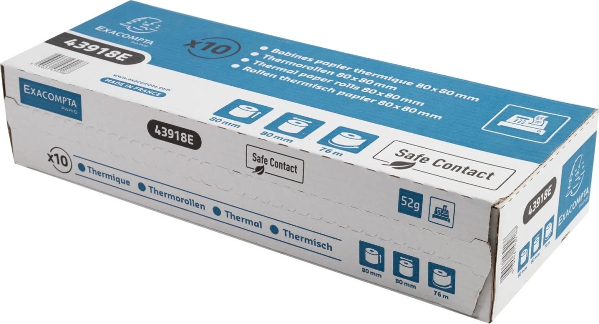 Clairefontaine Termorulle, kasseapp, 80x80mm, 10rl