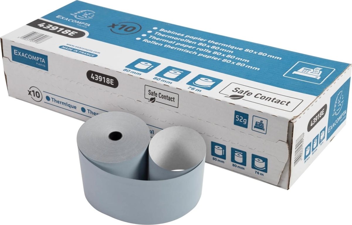 Clairefontaine Termorulle, kasseapp, 80x80mm, 10rl