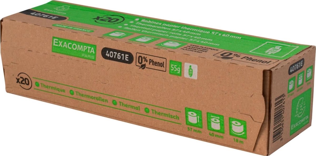 Clairefontaine Termorulle, kreditk., 57x40mm, 20rl