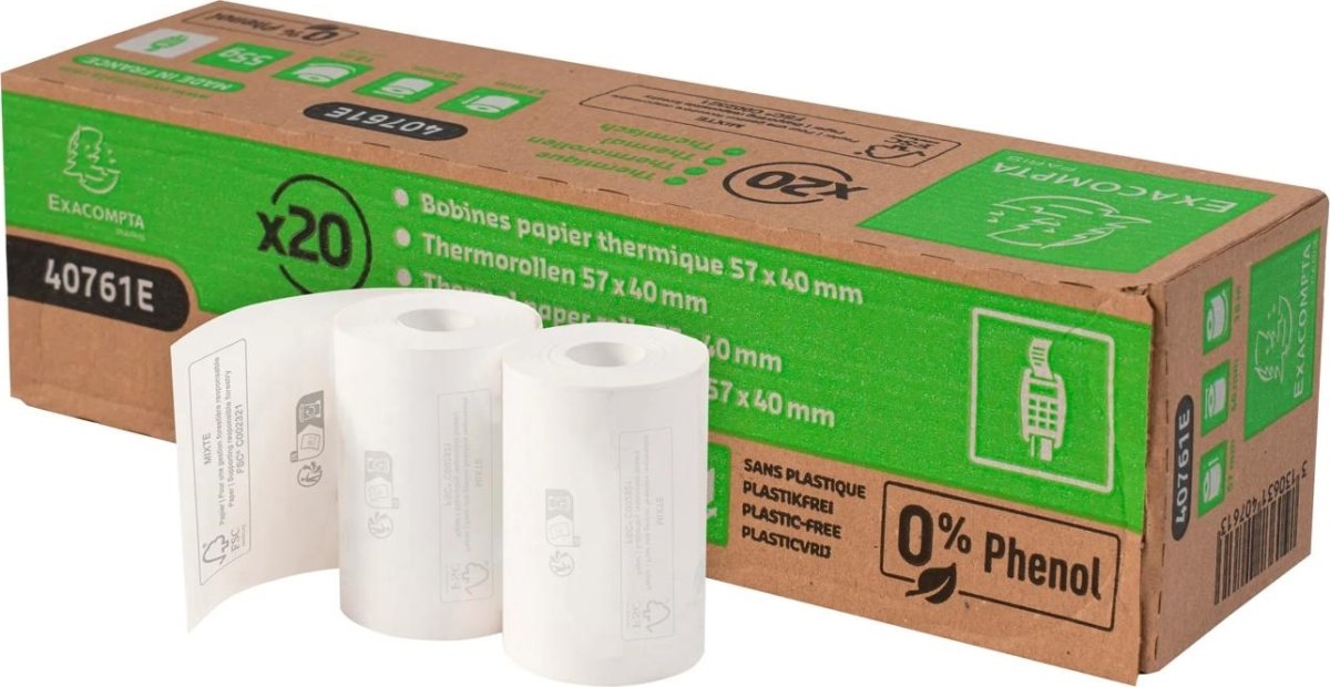 Clairefontaine Termorulle, kreditk., 57x40mm, 20rl