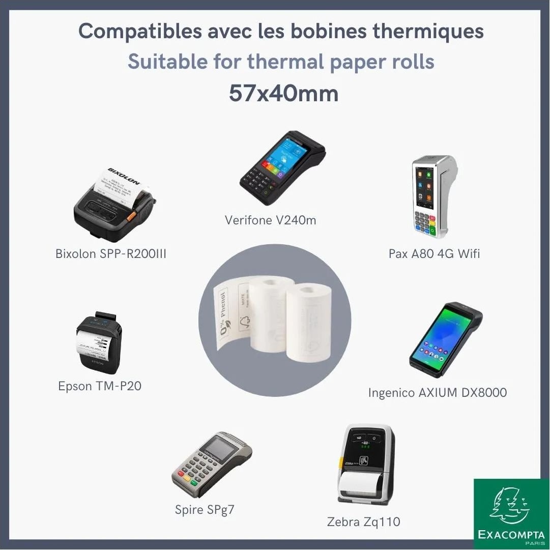 Clairefontaine Termorulle, kreditk., 57x40mm, 20rl