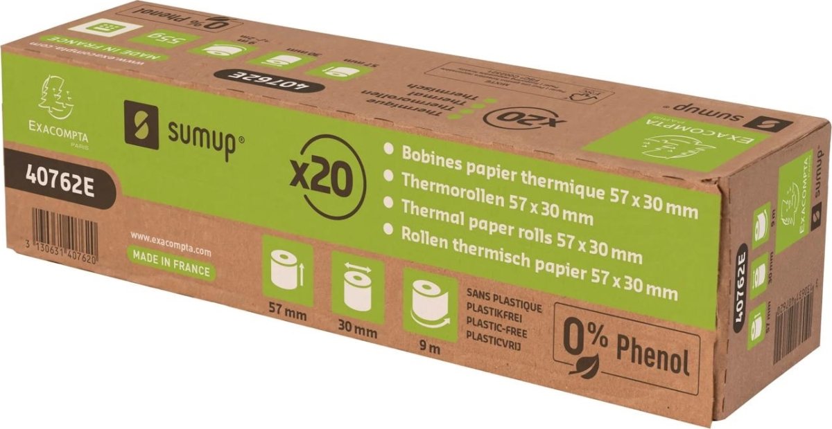 Clairefontaine Termorulle, SumUp, 57x30mm, 20rl