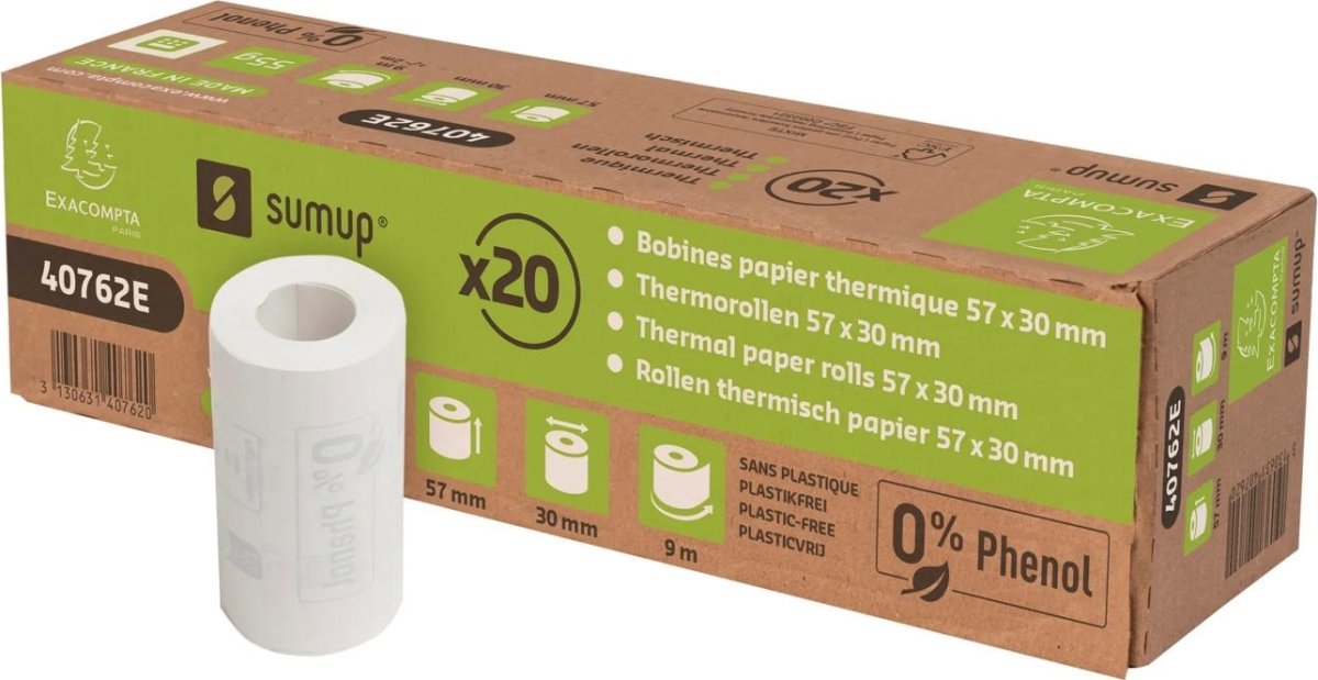 Clairefontaine Termorulle, SumUp, 57x30mm, 20rl