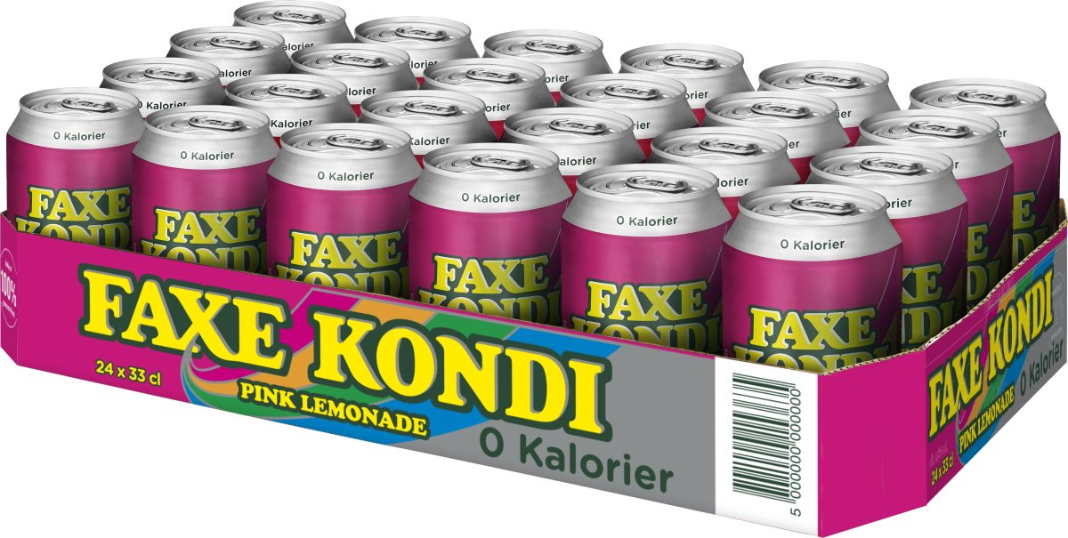 Faxe Kondi Pink Lemonade 0 kalorier 33 cl