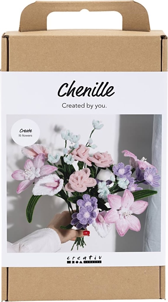 DIY Kit Chenilleblomster | Pastelfarver