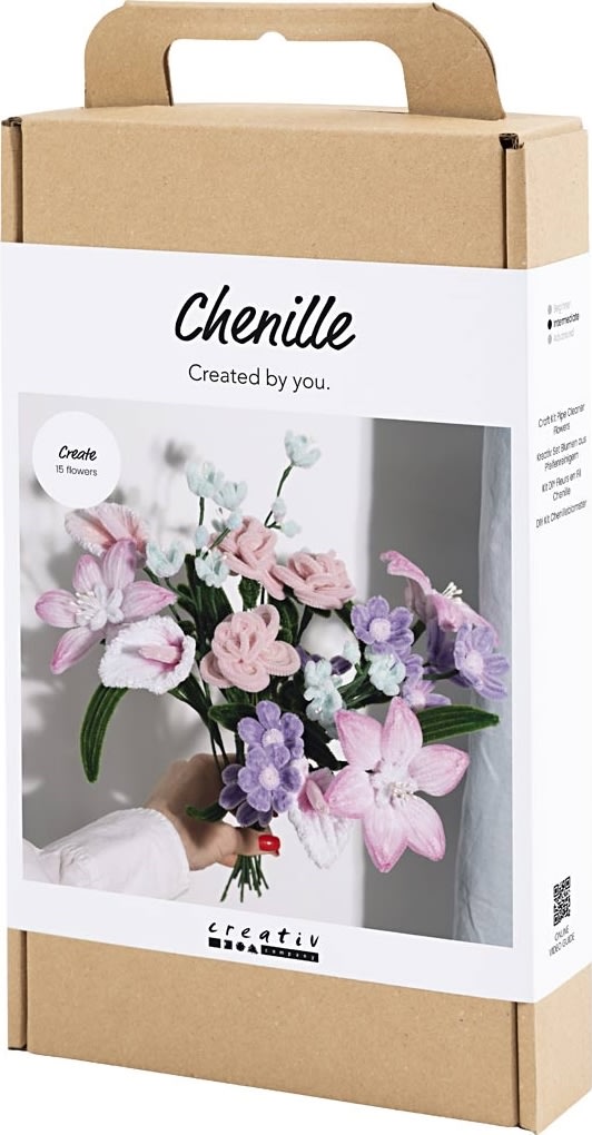 DIY Kit Chenilleblomster | Pastelfarver