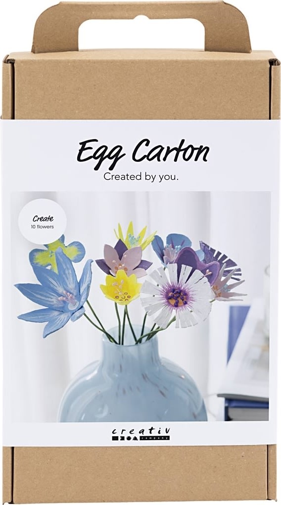 DIY Kit Æggebakke blomster | Pastelfarver