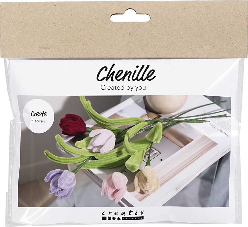 Mini DIY Kit Chenilleblomster | Tulipaner | ass.