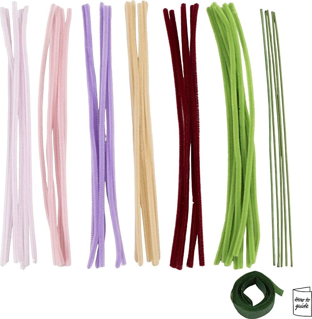 Mini DIY Kit Chenilleblomster | Tulipaner | ass.