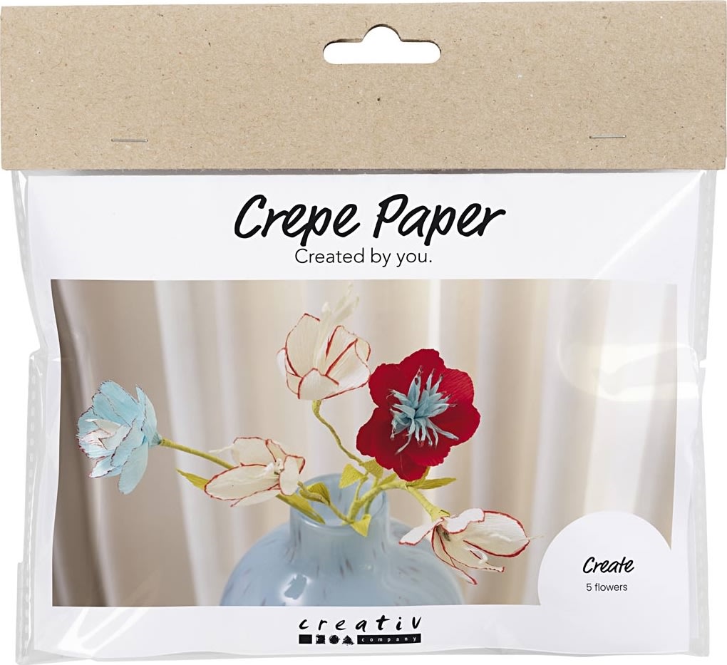 Mini DIY Kit Crepepapir | Crepeblomster | Pastel