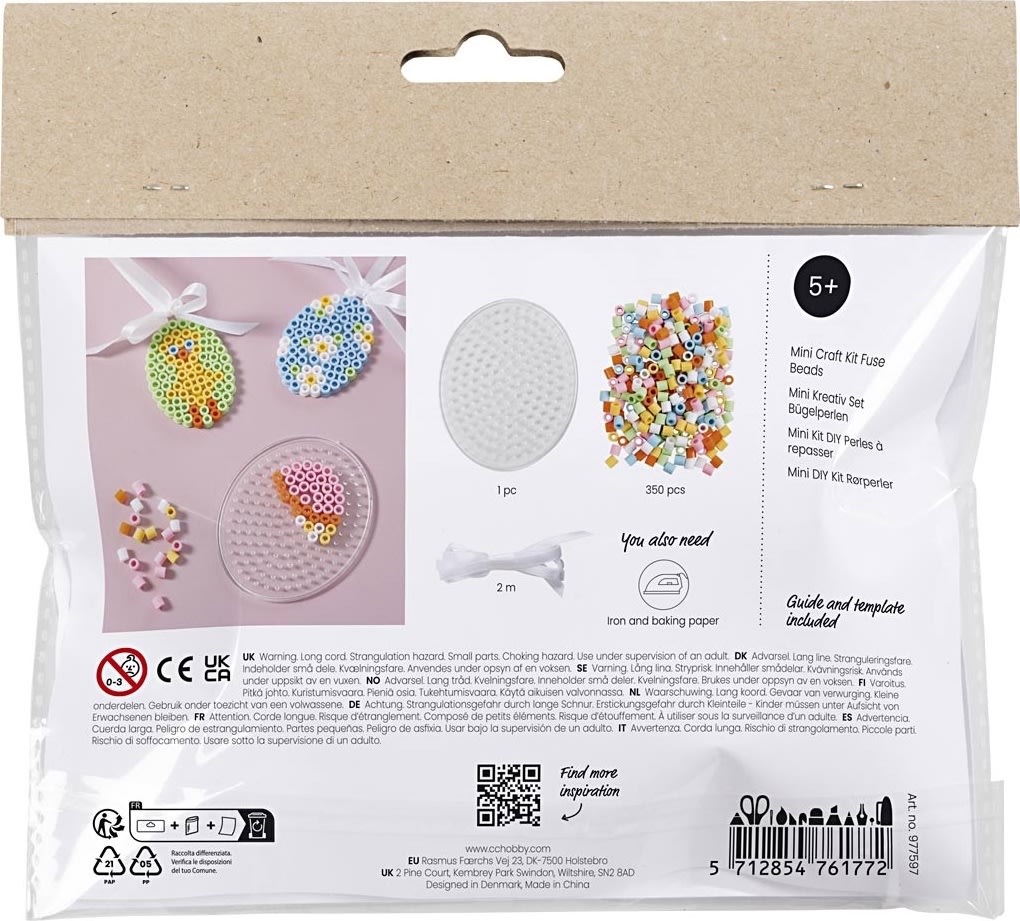 Mini DIY Kit Rørperler | Æg | Ass. Farver