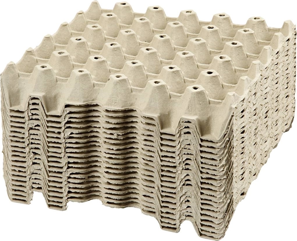 Æggebakker | H: 4 cm, str. 29x29 cm | 20 stk.