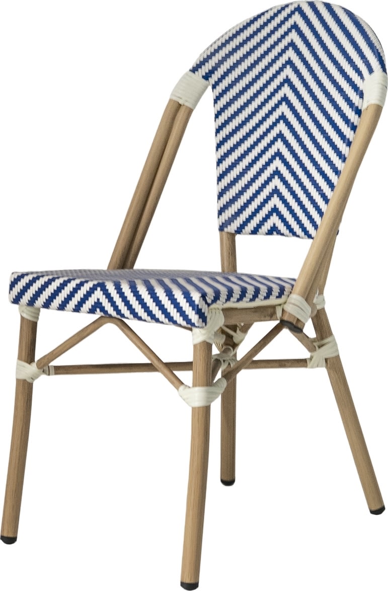 Cannes Havestol, flet/alu, UV, stabelbar, blå