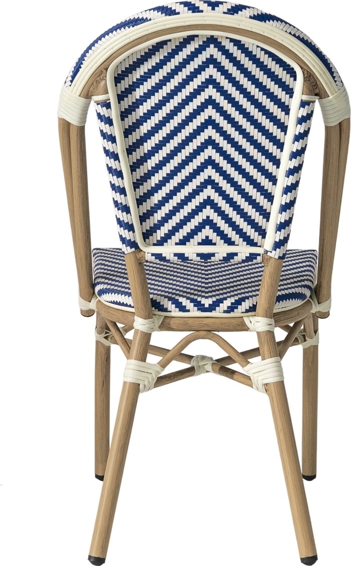 Cannes Havestol, flet/alu, UV, stabelbar, blå