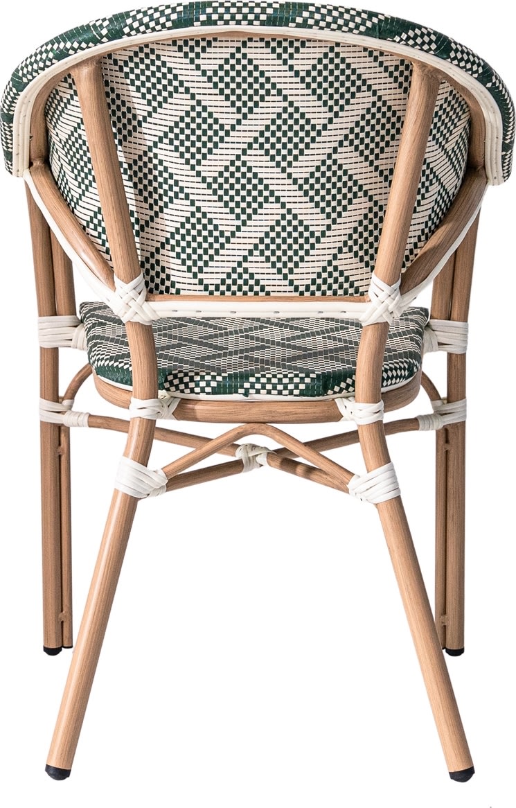 Marseille Havestol, flet/alu, UV, stabelbar, grøn