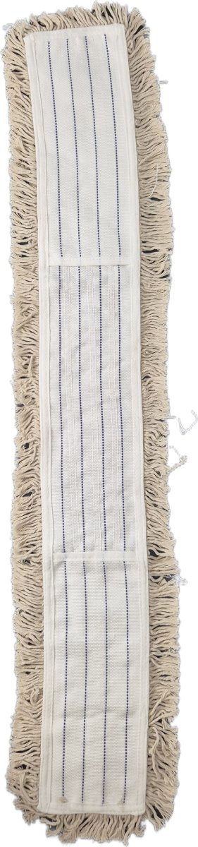 Lommemoppe til mopstativ, hvid, bomuld, 100 cm