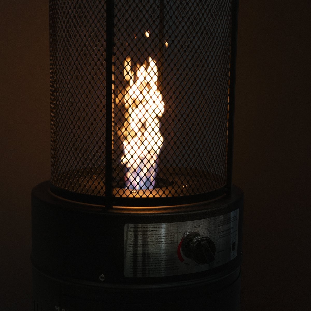 Terrassevarmer Round, 180 cm, Mat sort