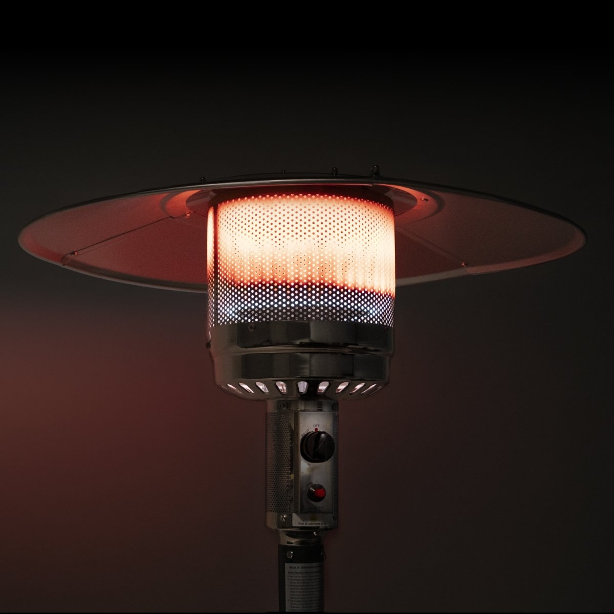 Terrassevarmer Lux, 221 cm, Mat sort