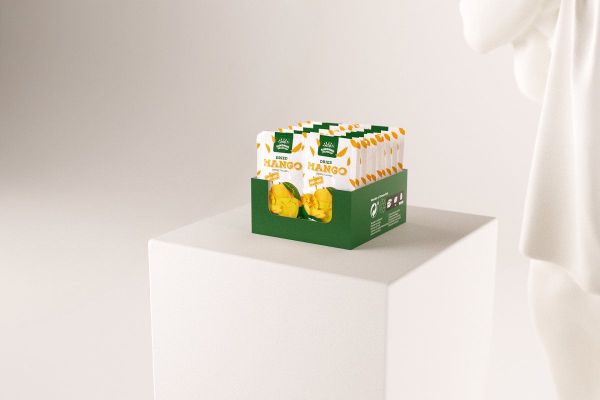 Sunshine Delights Tørret Mango, 20 poser á 40g
