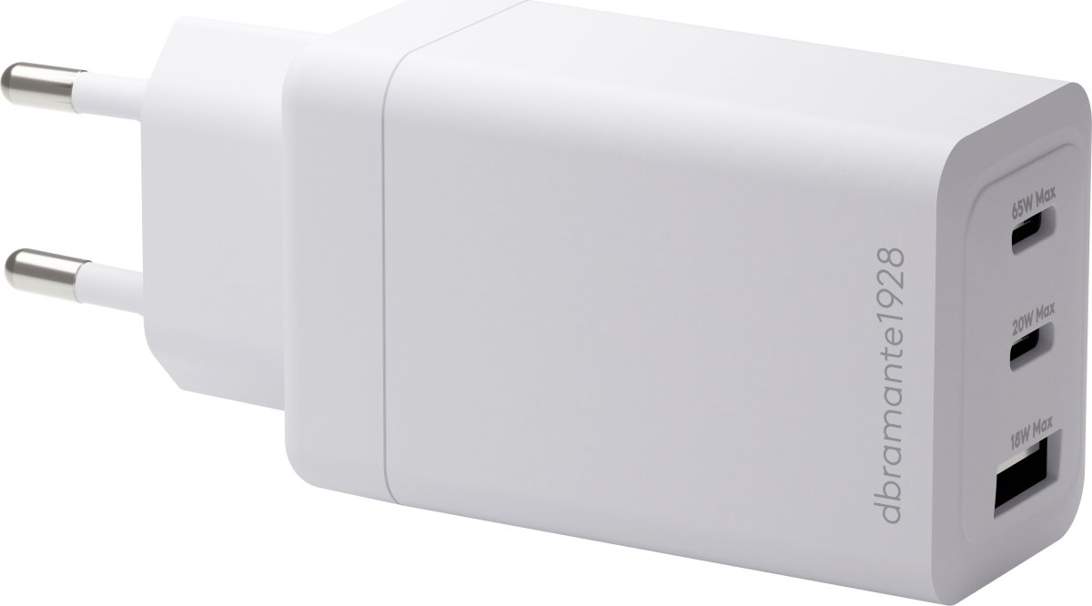 DBRAMANTE1928 Vægoplader, 2xUSB-C 65W + 1xUSB