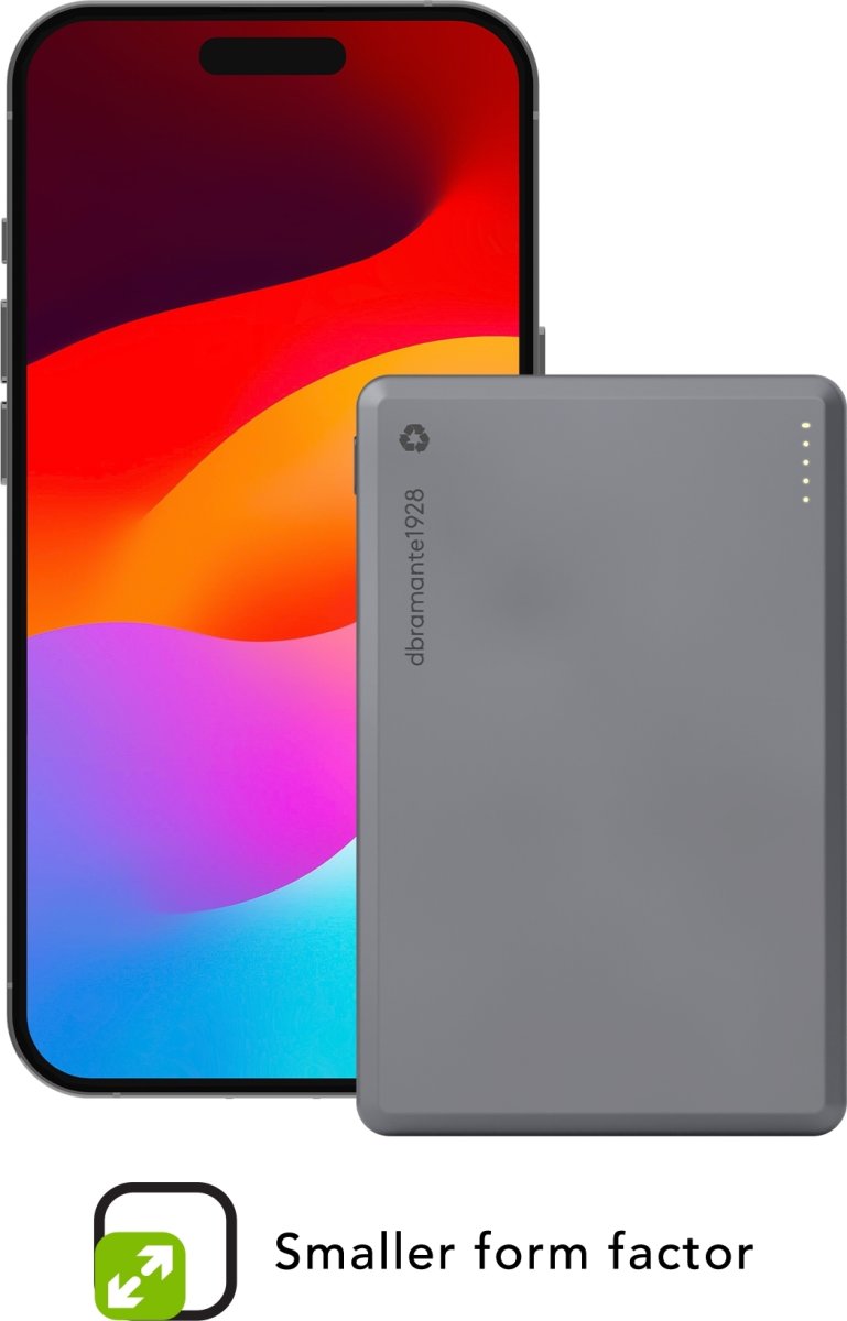 DBRAMANTE1928 Power Bank, 5K Trådløs v2 - Grå