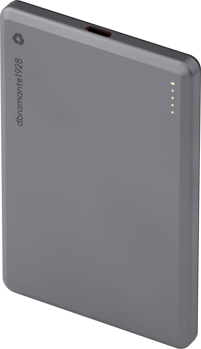DBRAMANTE1928 Power Bank, 5K Trådløs v2 - Grå