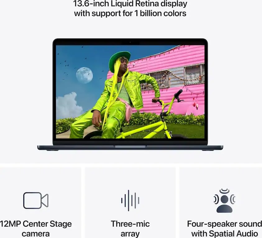 Apple MacBook Air M5 13", 16GB, 512GB SSD, midnat