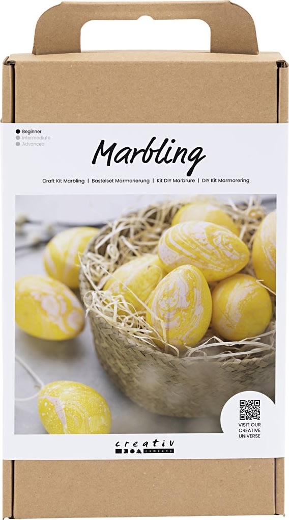 DIY Kit Marmorering | Æg | Rosa & gul