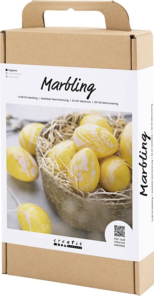 DIY Kit Marmorering | Æg | Rosa & gul