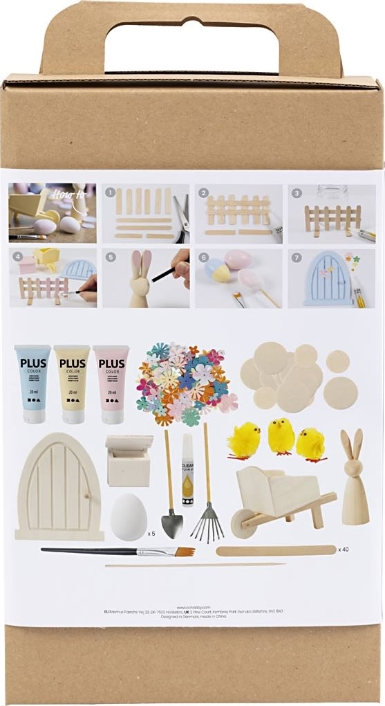 DIY Kit Påskeharens Dør | Pastelfarver