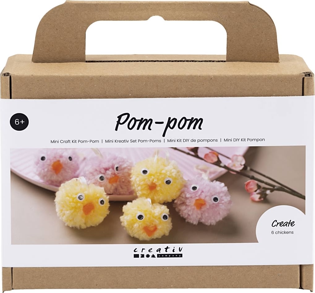 Mini DIY Kit Pompon | Kyllinger | Ass. farver