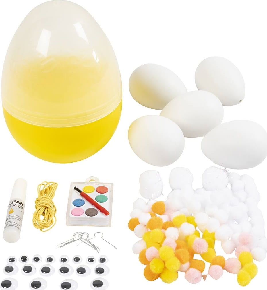 DIY Mix Påskeæg, H: 14 cm, diam. 11 cm