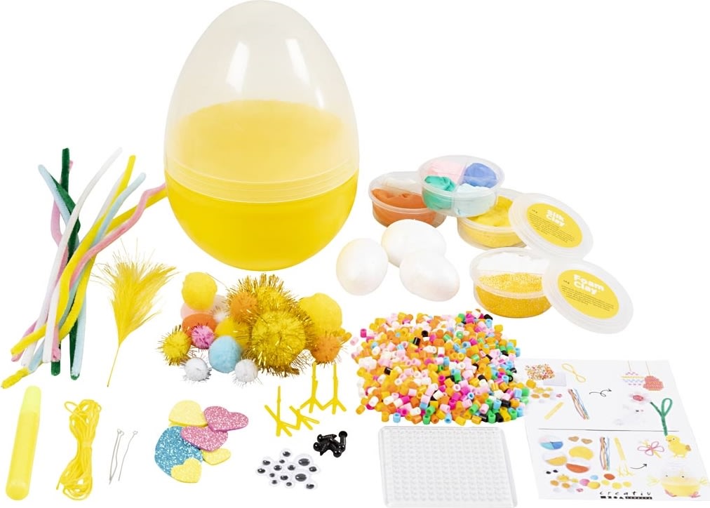 DIY Mix Påskeæg, H: 19 cm, diam. 14 cm