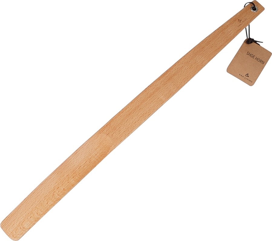 Skohorn 55 x 3,5cm (LxB), bøgetræ m/ lædersnor