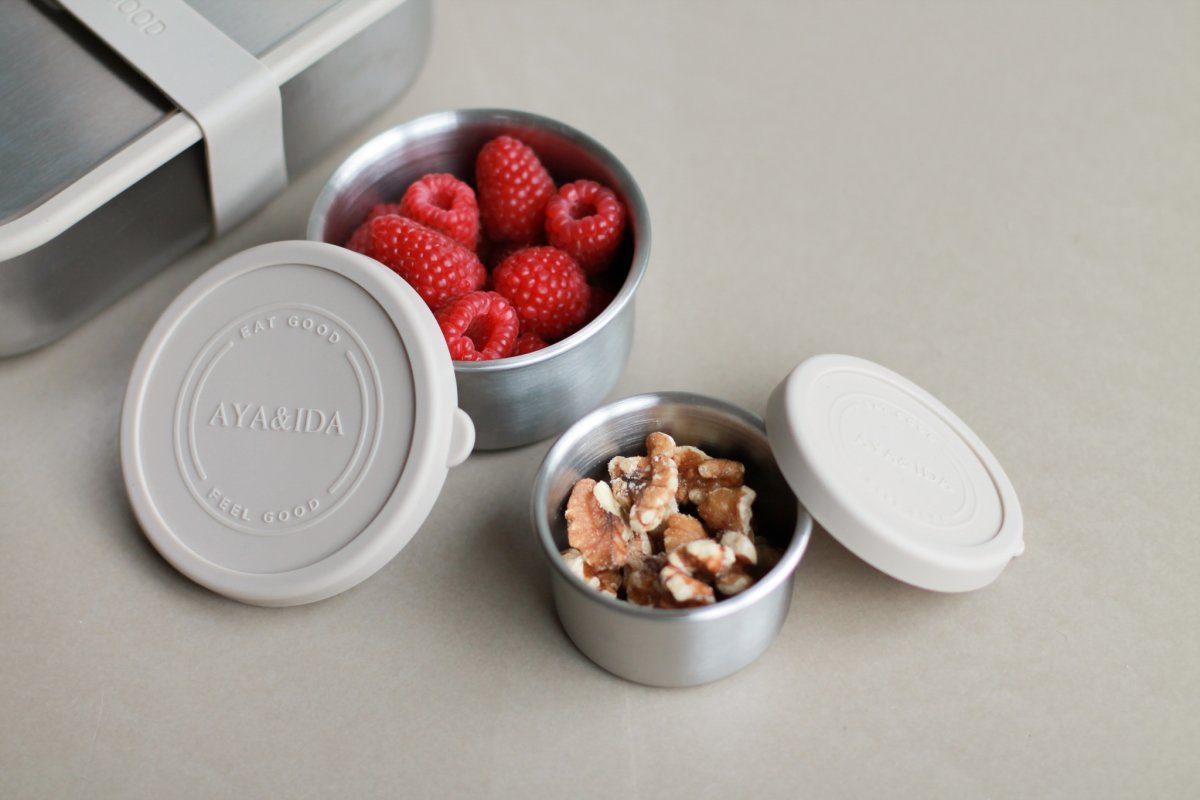 AYA&IDA Snack Containers 100+200 ml,  beige