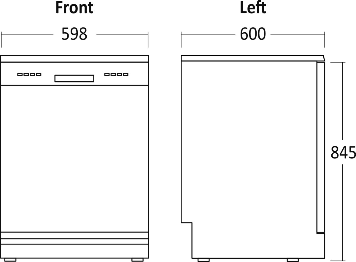 Scandomestic Vaskemaskine, Fritstående DWF1444WD