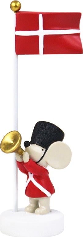 Kids By Friis Bordflag Mus m. Trompet H14,5 cm