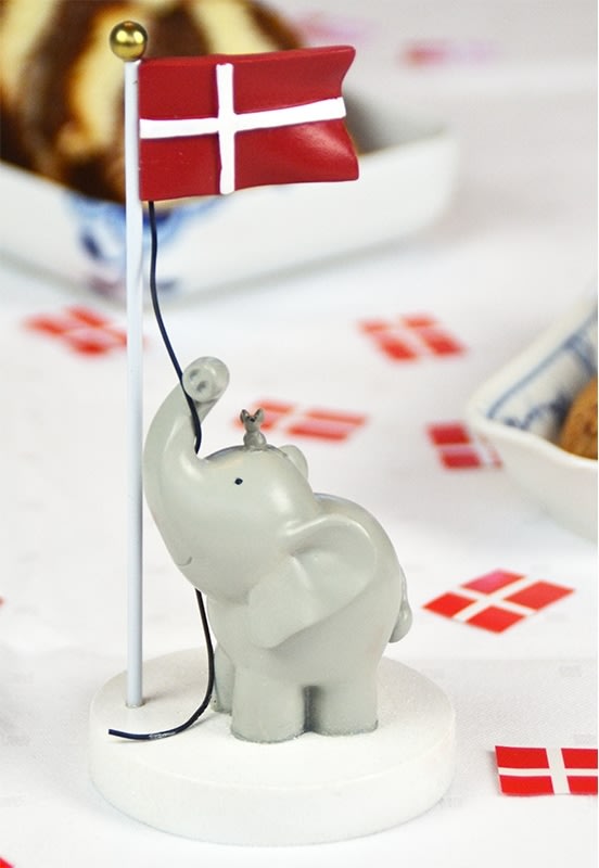 Kids By Friis Bordflag Elefant og Mus H14,5 cm