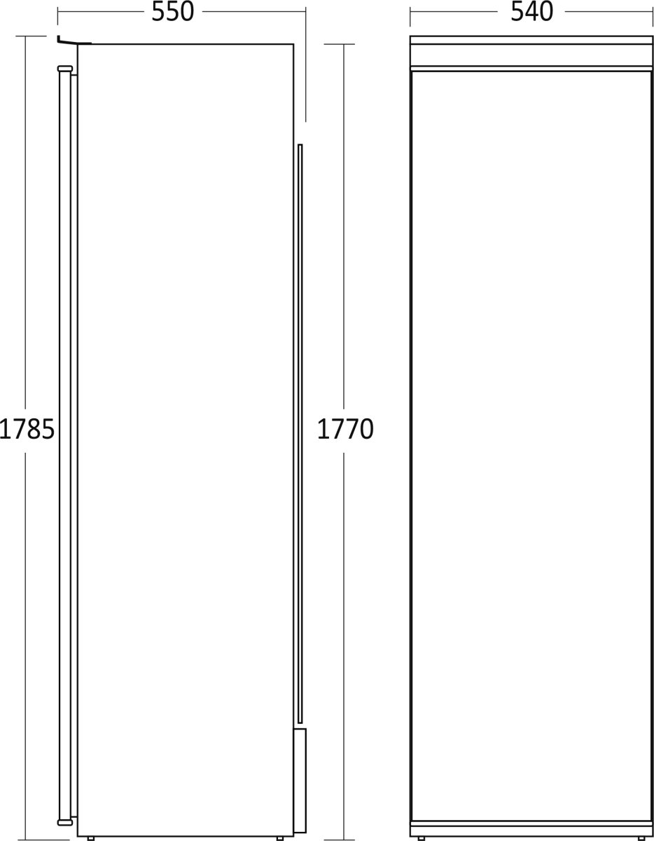 Scandomestic Integreret køleskab - RFI304WD