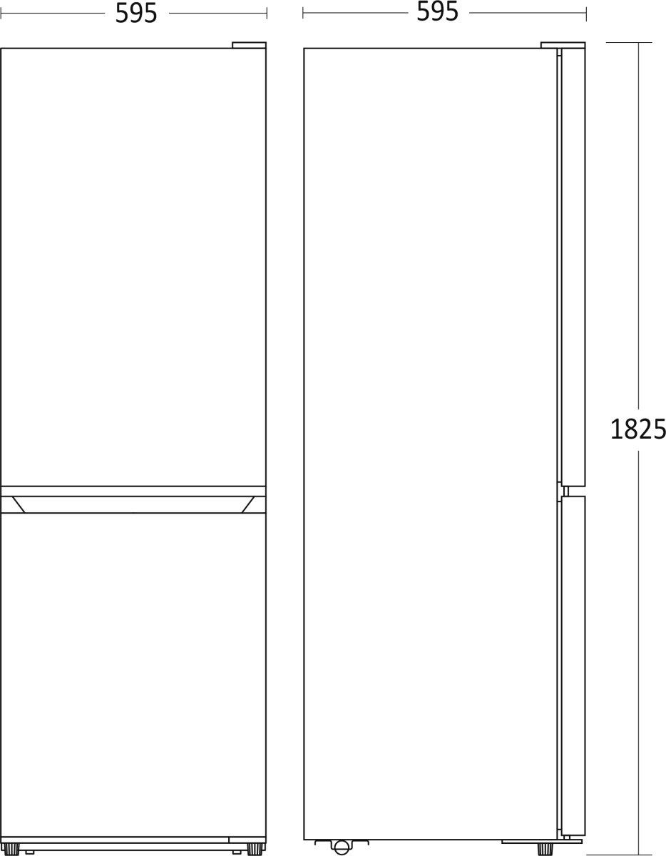 Scandomestic Køleskab/Fryser - CBF304WE
