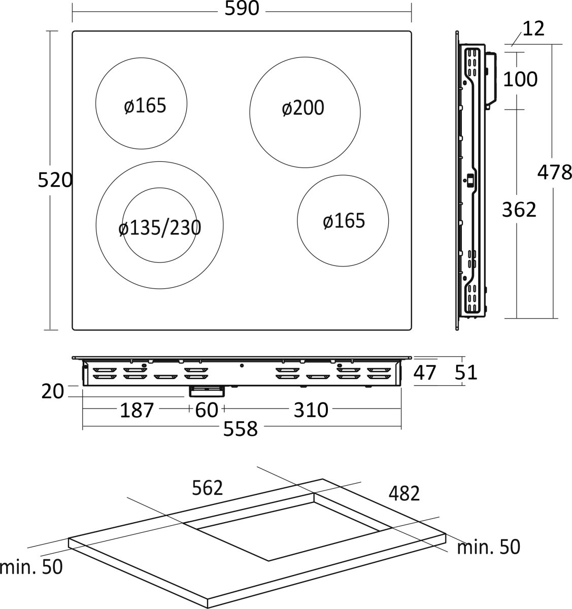 Scandomestic Kogeplade - HOC60F