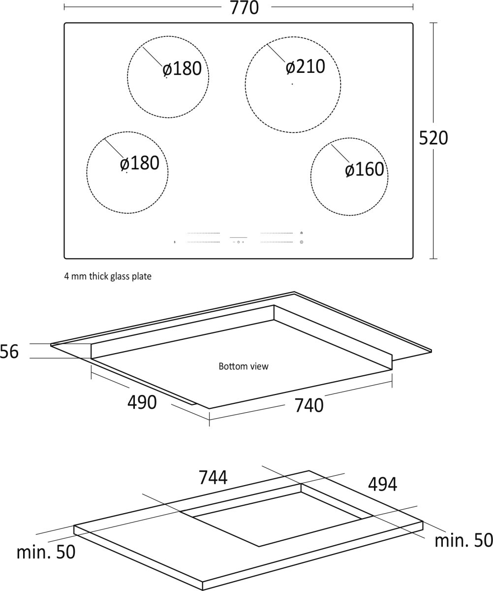 Scandomestic Kogeplade, induktion - HOI77F