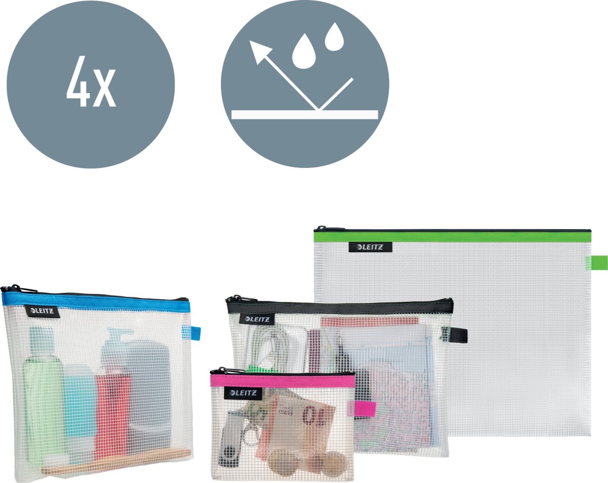 Leitz WOW Vandafvisende lynlåslomme | S | Pink