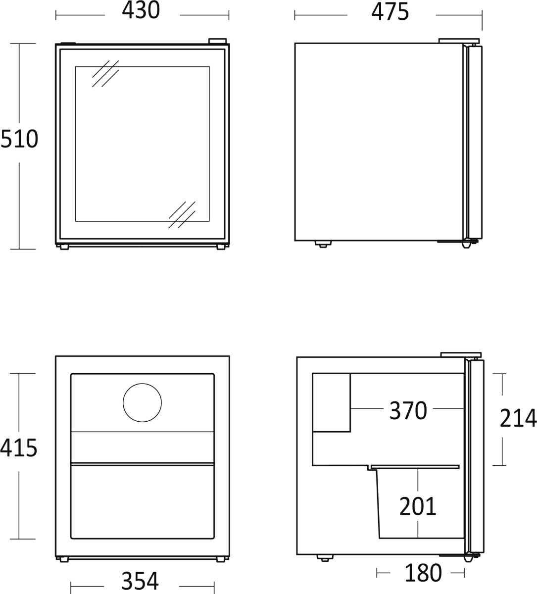 Scancool Displaykøleskab - DC48BB