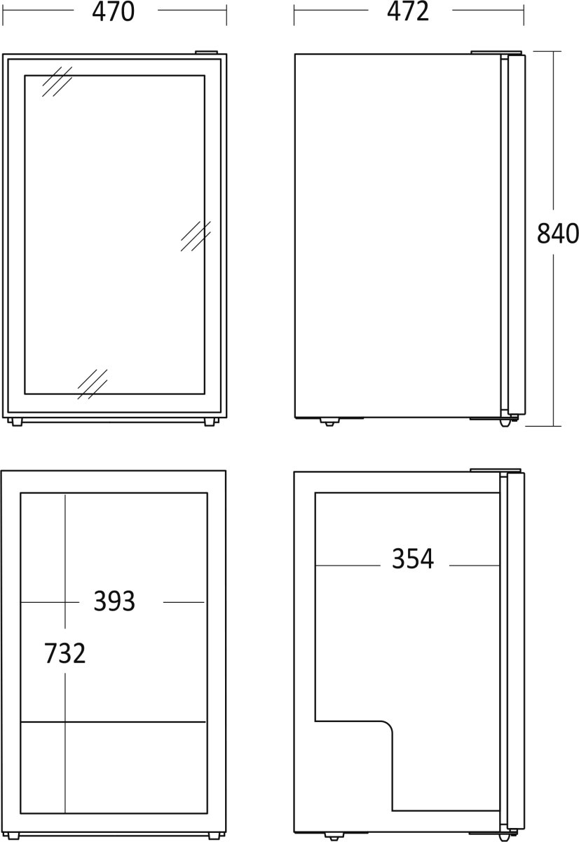 Scancool Displaykøleskab - DC98BB