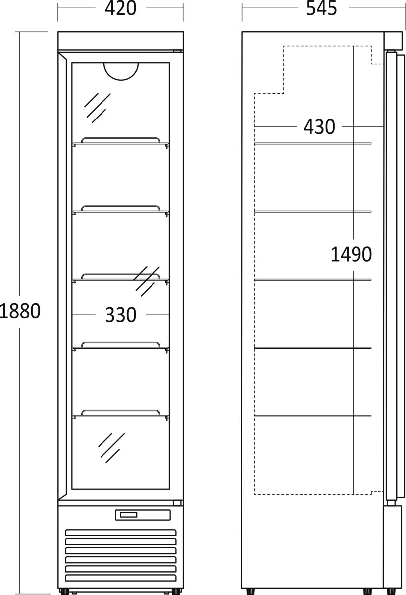 Scancool Displaykøleskab - DC160BD