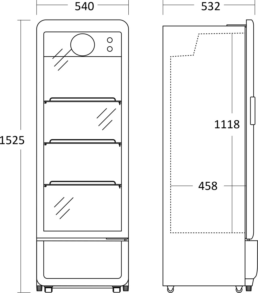 Scancool Displaykøleskab - DC240BD